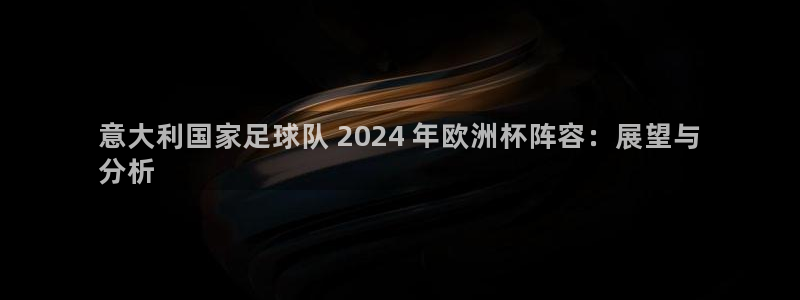 欧洲杯押注怎么买|意大利国家足球队 2024 年欧洲杯阵容：展望与
分析